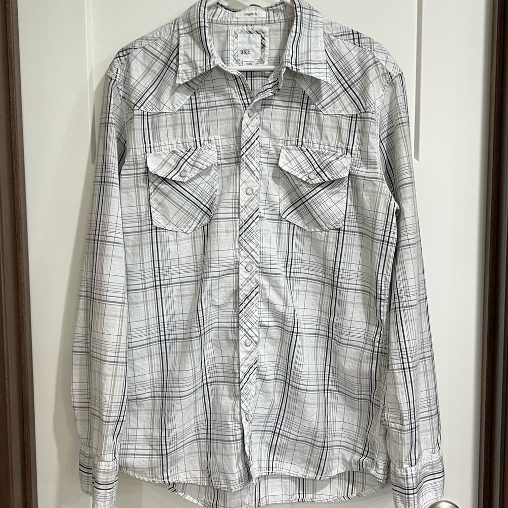 BKE Men’s Plaid Button Down Shirt